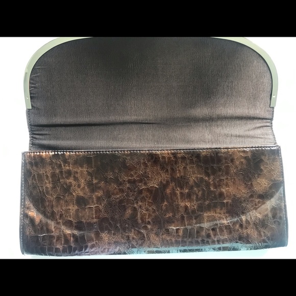 Lulu Townsend Faux Crocodile Clutch - Picture 6 of 6